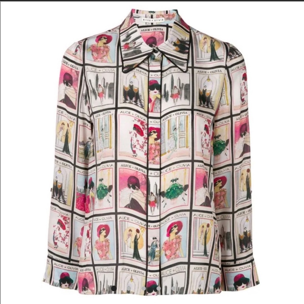 Alice and Olivia button down blouse